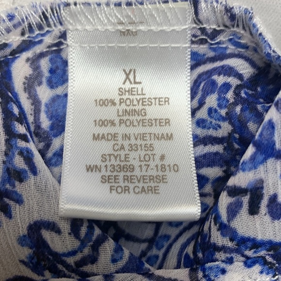 Tamara H Office Top, Blue & White, Flowing, Airy - Picture 8 of 9